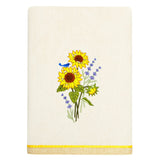 Authentic Hotel and Spa 100% Turkish Cotton Girasol 4PC Embellished Towel Set