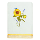 Authentic Hotel and Spa 100% Turkish Cotton Girasol 4PC Embellished Towel Set