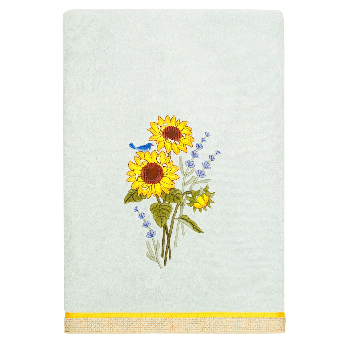 Authentic Hotel and Spa 100% Turkish Cotton Girasol 4PC Embellished Towel Set