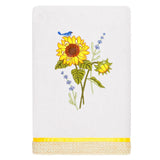 Authentic Hotel and Spa 100% Turkish Cotton Girasol 4PC Embellished Towel Set