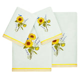 Authentic Hotel and Spa 100% Turkish Cotton Girasol 4PC Embellished Towel Set