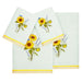 Authentic Hotel and Spa 100% Turkish Cotton Girasol 4PC Embellished Towel Set