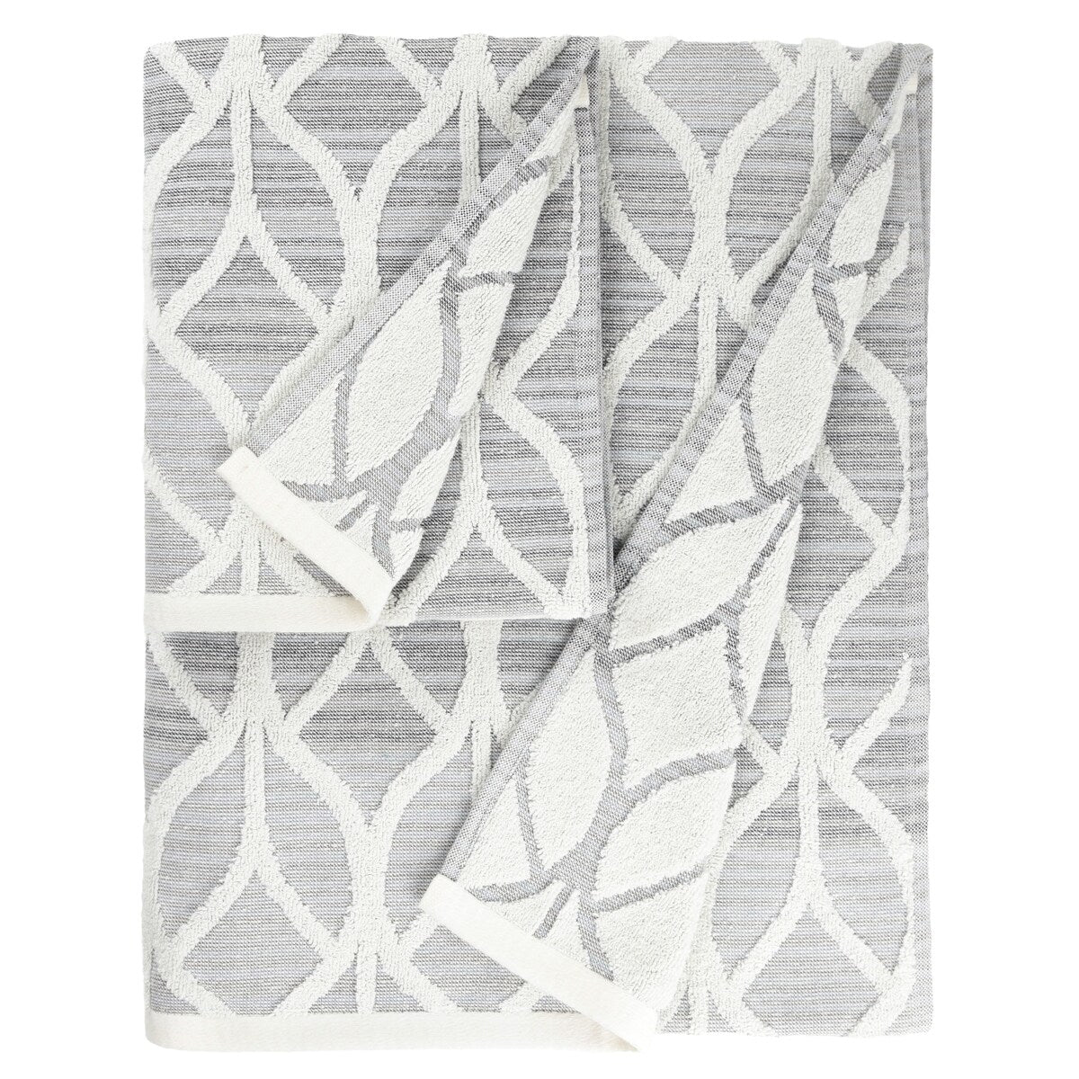 Authentic Hotel and Spa Alev Jacquard Bath & Hand Towel Set