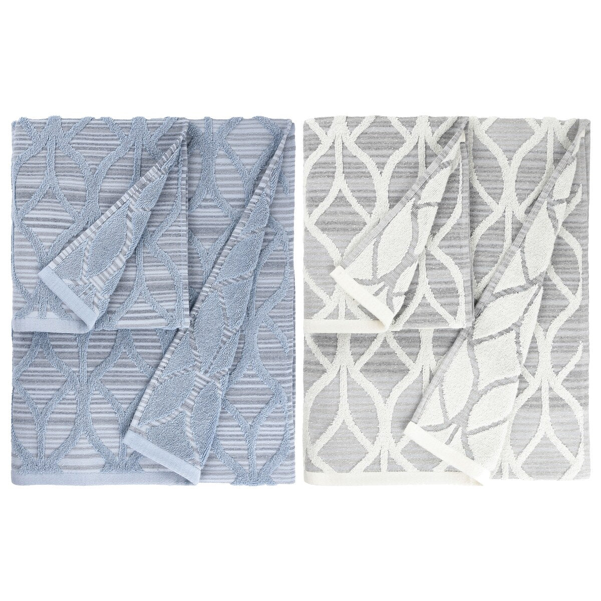 Authentic Hotel and Spa Alev Jacquard Bath & Hand Towel Set