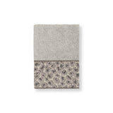 Authentic Hotel and Spa Turkish Cotton Cheetah Jacquard Trim Light Grey 3-piece Towel Set