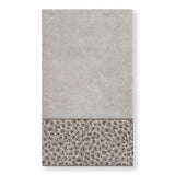 Authentic Hotel and Spa Turkish Cotton Cheetah Jacquard Trim Light Grey 3-piece Towel Set