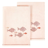 Authentic Hotel and Spa Turkish Cotton Figi 2PC Embellished Bath Towel Set
