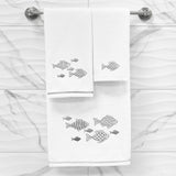 Authentic Hotel and Spa Turkish Cotton Figi 2PC Embellished Bath Towel Set