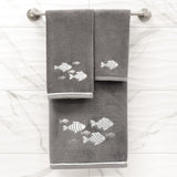 Authentic Hotel and Spa Turkish Cotton Figi 2PC Embellished Bath Towel Set
