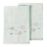 Authentic Hotel and Spa Turkish Cotton Figi 2PC Embellished Bath Towel Set