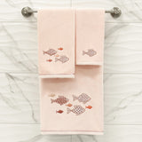 Authentic Hotel and Spa Turkish Cotton Figi 2PC Embellished Bath Towel Set