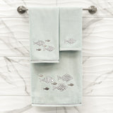 Authentic Hotel and Spa Turkish Cotton Figi 2PC Embellished Bath Towel Set