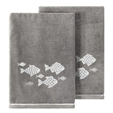 Authentic Hotel and Spa Turkish Cotton Figi 2PC Embellished Bath Towel Set