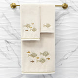 Authentic Hotel and Spa Turkish Cotton Figi 2PC Embellished Bath Towel Set