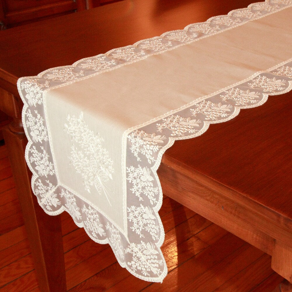 Authentic Turkish 70-inch Rectangular Embroidered Table Runner