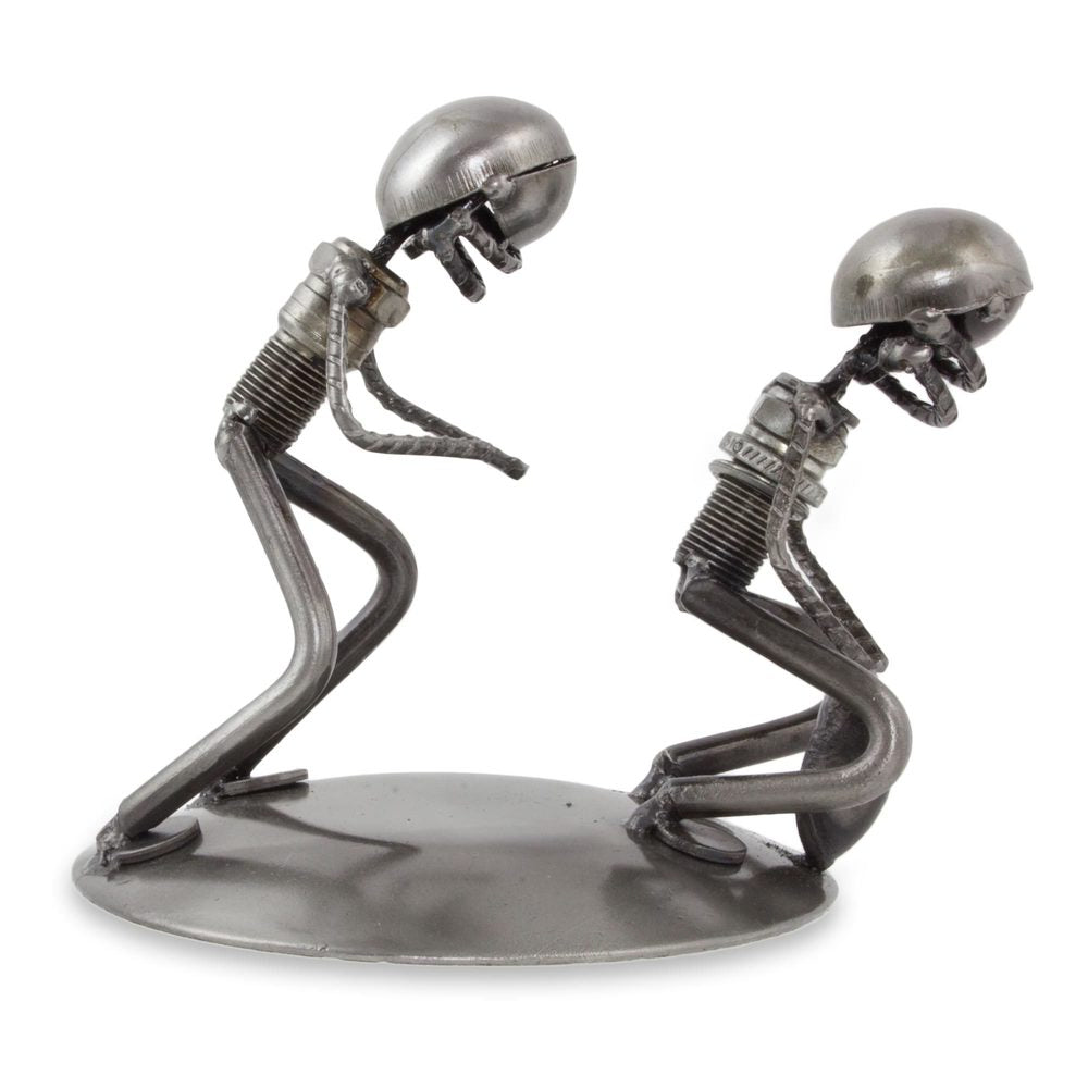 NOVICA Handmade Quarterback Snap Auto Part Sculpture (Mexico)