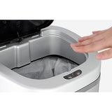 Automatic Touchless Infrared Motion Sensor Trash Can with Stainless Steel Base & Oval, Silver/Black Lid, 21 Gal