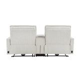Autrey Fabric Power Double Reclining Loveseat with Center Console