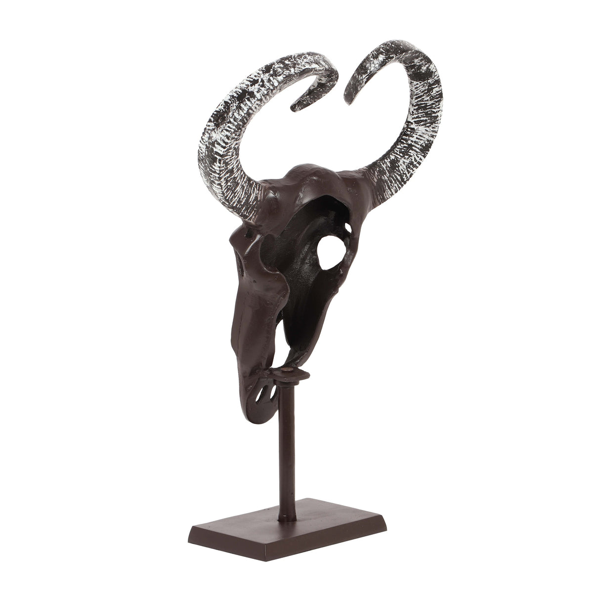 Autrey Indoor Aluminum Handcrafted Bull Skull Wall Decor with Stand by Christopher Knight Home