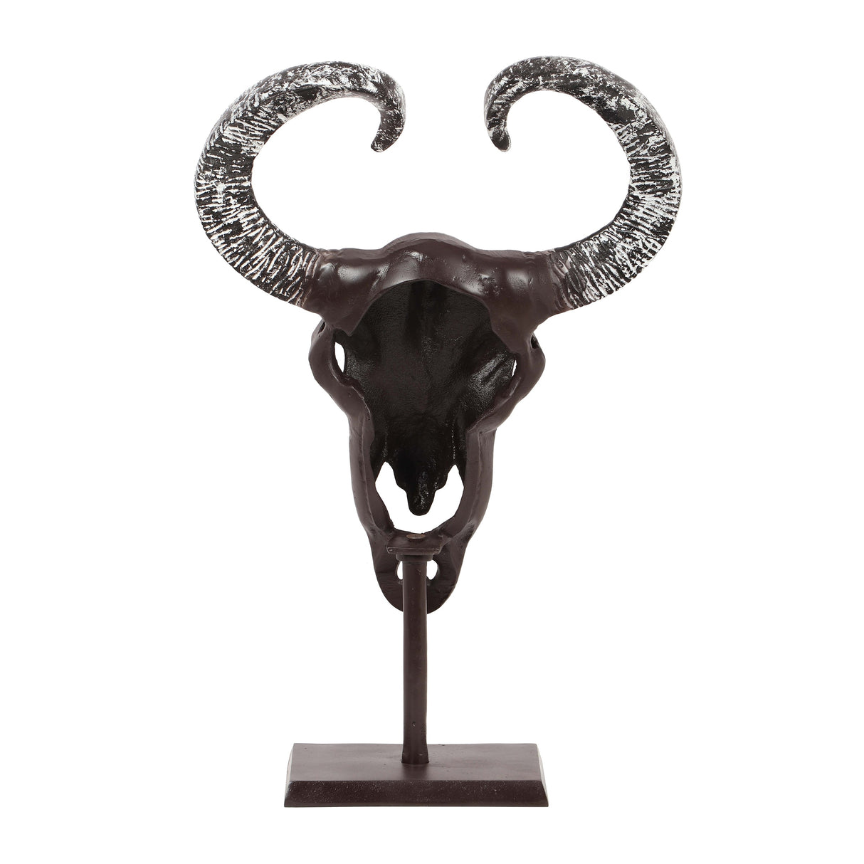 Autrey Indoor Aluminum Handcrafted Bull Skull Wall Decor with Stand by Christopher Knight Home