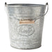 Autumn Alley Farmhouse Bathroom Trash Can Rustic Galvanized Trash Can Bucket with Wooden Handle for Rustic Bathroom 7 Liters