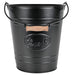 Autumn Alley Farmhouse Bathroom Trash Can Rustic Galvanized Trash Can Bucket with Wooden Handle for Rustic Bathroom 7 Liters