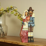 Autumn Harvest 9-inch Thanksgiving Pilgrim Couple Puzzle Figure