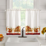 Autumn Pumpkin Grove Fall Kitchen Curtain Valance and Tier Set - 60x36