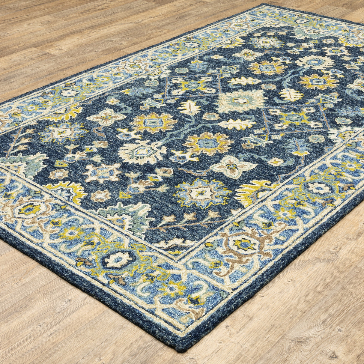 Style Haven Ava Hand-tufted Wool Loop-pile Traditional Bordered Area Rug