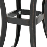 Ava Outdoor Cast Aluminum Bistro Table with Ice Bucket by Christopher Knight Home - 21.00" D x 21.00" W x 25.00" H