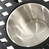 Ava Outdoor Cast Aluminum Bistro Table with Ice Bucket by Christopher Knight Home - 21.00" D x 21.00" W x 25.00" H