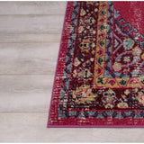 Avalon Rugs Vibrant Vintage Bohemian Gypsy Collection Area Rug 8'x10' Cherry / Red
