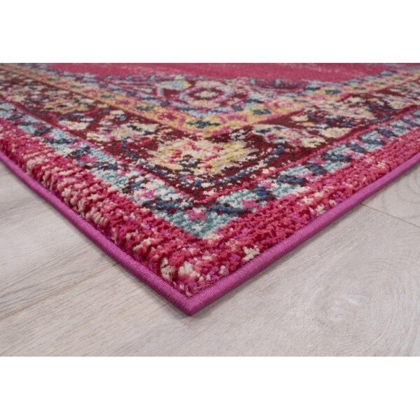 Avalon Rugs Vibrant Vintage Bohemian Gypsy Collection Area Rug 8'x10' Cherry / Red