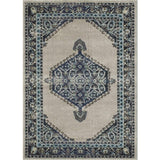 Avalon Rugs Creamy Vintage Bohemian Gypsy Collection Area Rug Runner 2'x7' Bone / Blue