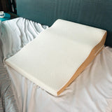 Avana Contoured Bed Wedge Memory Foam Support Pillow with Cooling Tencel Cover for Side Sleepers