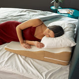 Avana Contoured Bed Wedge Memory Foam Support Pillow with Cooling Tencel Cover for Side Sleepers
