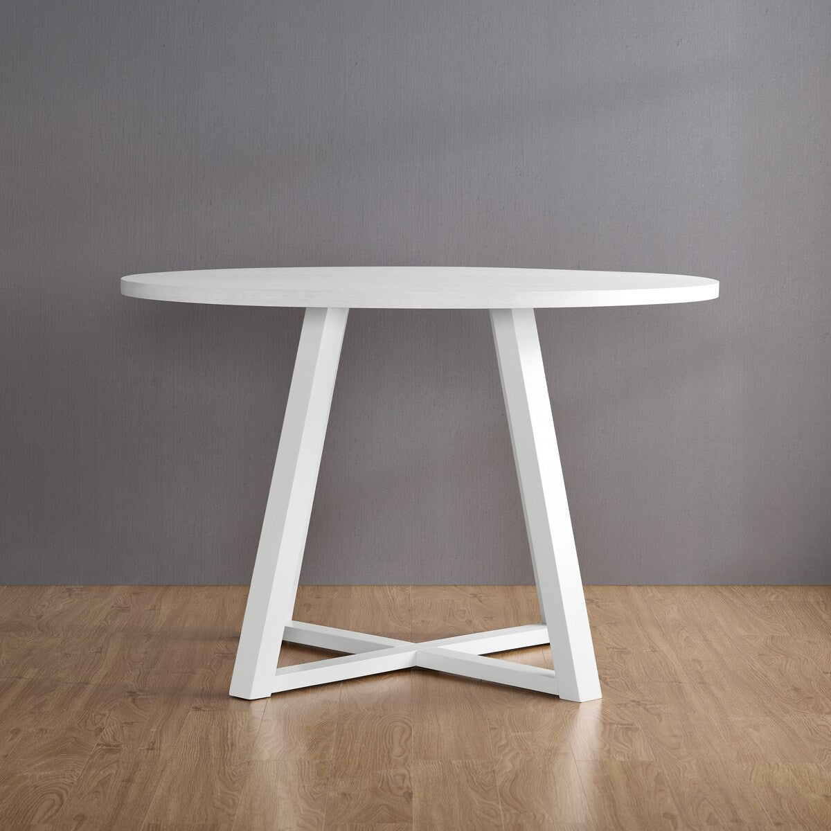 Avant 3-Piece Round Dining Set,Trestle Dining Table with 2 Side Chairs for Breakfast Nook, Kitchen, Living Room