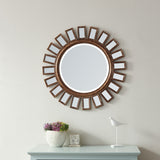 Avellino 30" Circle Bathroom/Vanity Antique Brass framed Wall Mirror