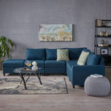 Avellino 5-Seater Hidden Storage Compartments Fabric Chaise Sectional Sofa Set by Christopher Knight Home