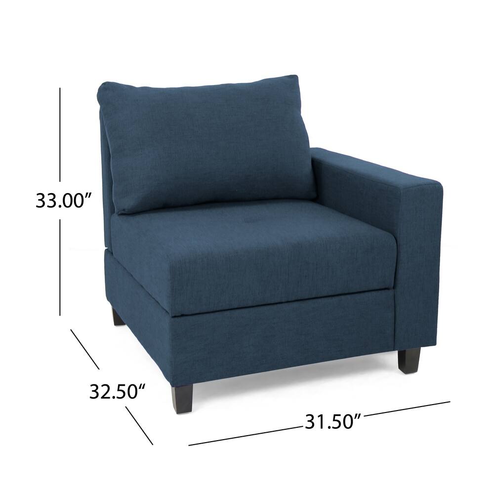 Avellino 5-Seater Hidden Storage Compartments Fabric Chaise Sectional Sofa Set by Christopher Knight Home