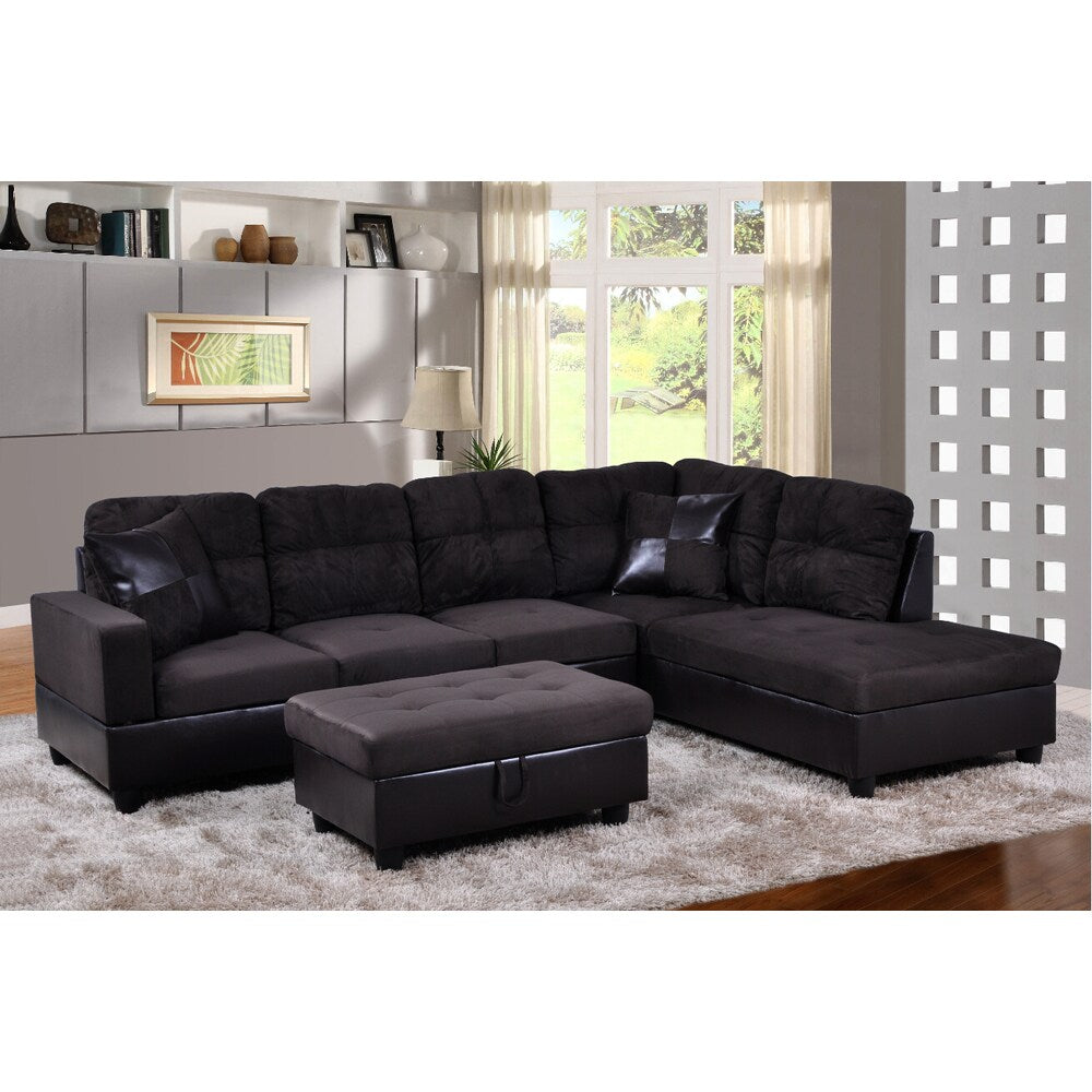 Avellino Dark Chocolate Right Hand Facing Sectional
