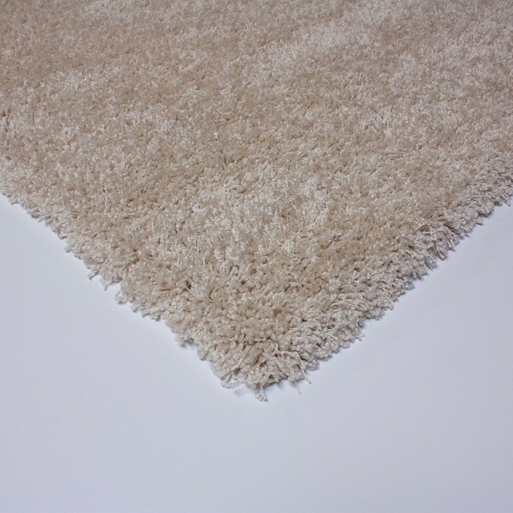 Gertmenian Campo Delux Modern Solid Plush Ivory Shag Area Rug