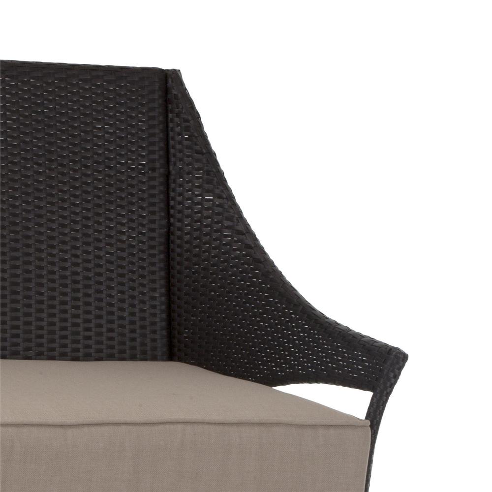 Avenue Greene Dark Brown Outdoor Loveseat and Coffee Table