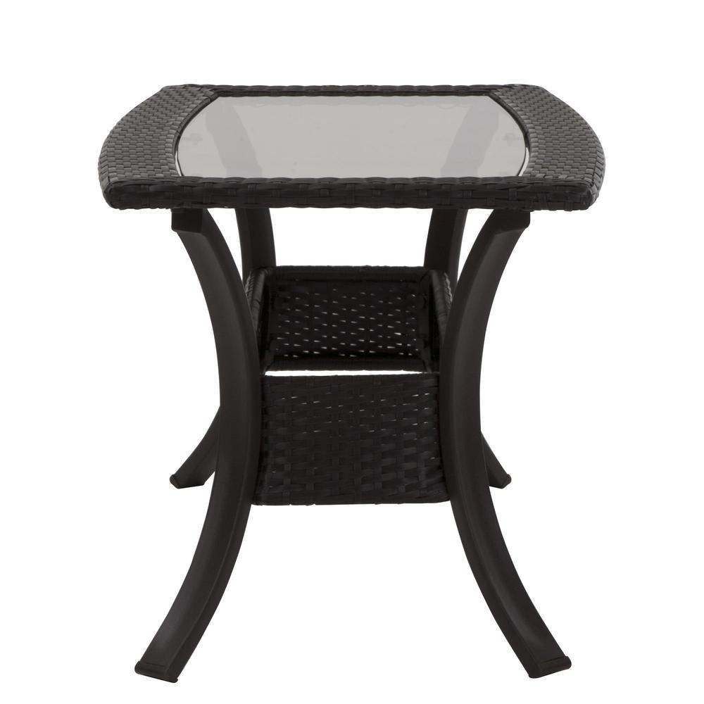 Avenue Greene Dark Brown Outdoor Loveseat and Coffee Table