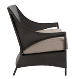 Avenue Greene Dark Brown Outdoor Loveseat and Coffee Table
