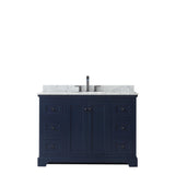 Avery 48-inch Single Vanity, Marble Top, Oval Sink, No Mirror