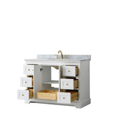 Avery 48-inch Single Vanity, Marble Top, Oval Sink, No Mirror