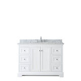 Avery 48-inch Single Vanity, Marble Top, Oval Sink, No Mirror