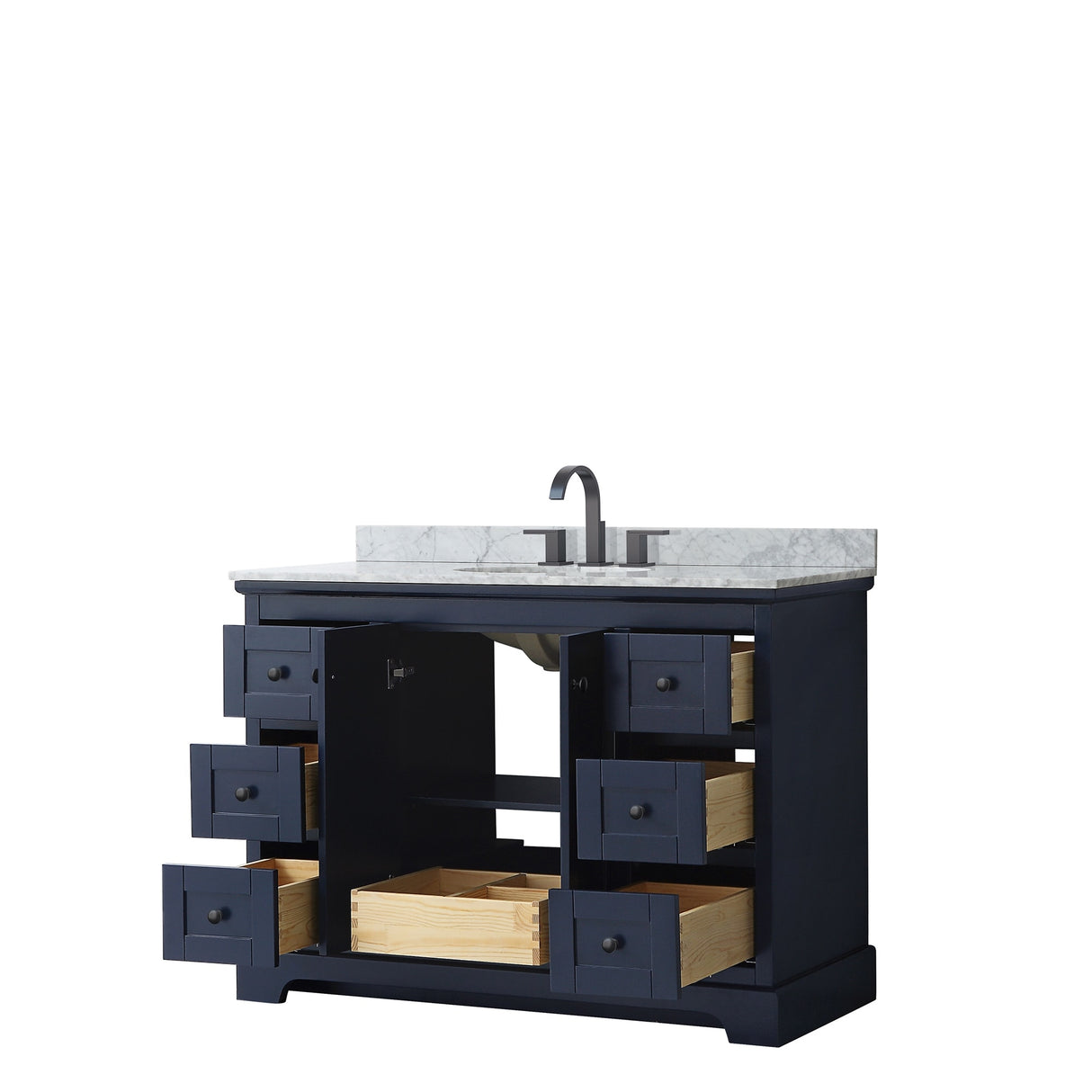Avery 48-inch Single Vanity, Marble Top, Oval Sink, No Mirror