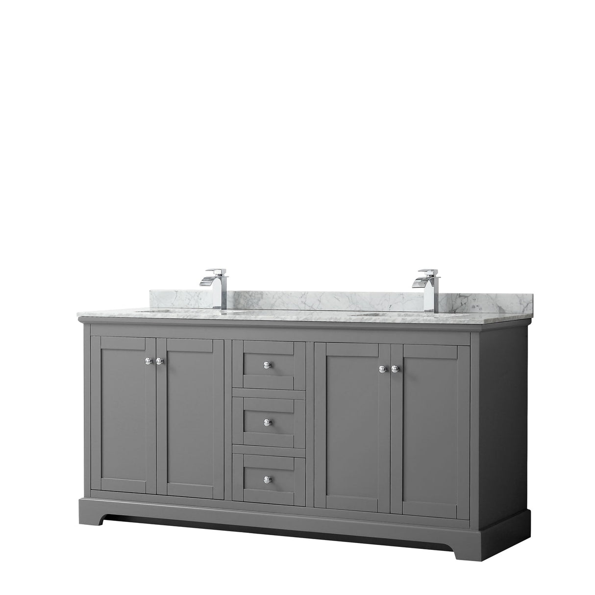 Avery Marble Top 72-inch Double Square Sink Vanity